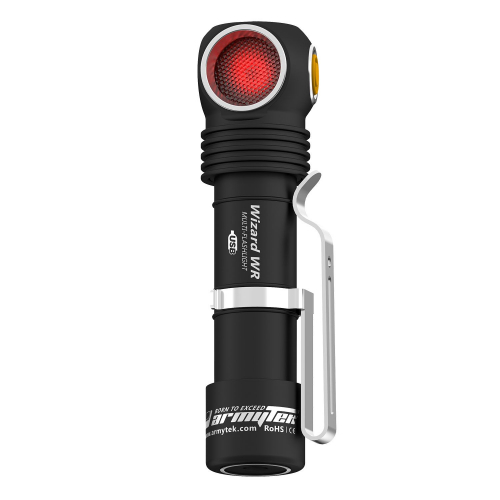 latarka czołowa Armytek Wizard Magnet USB z światłem czerwonym